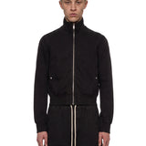 Felpa con zip a maniche lunghe in nero 