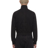 Felpa con zip a maniche lunghe in nero 