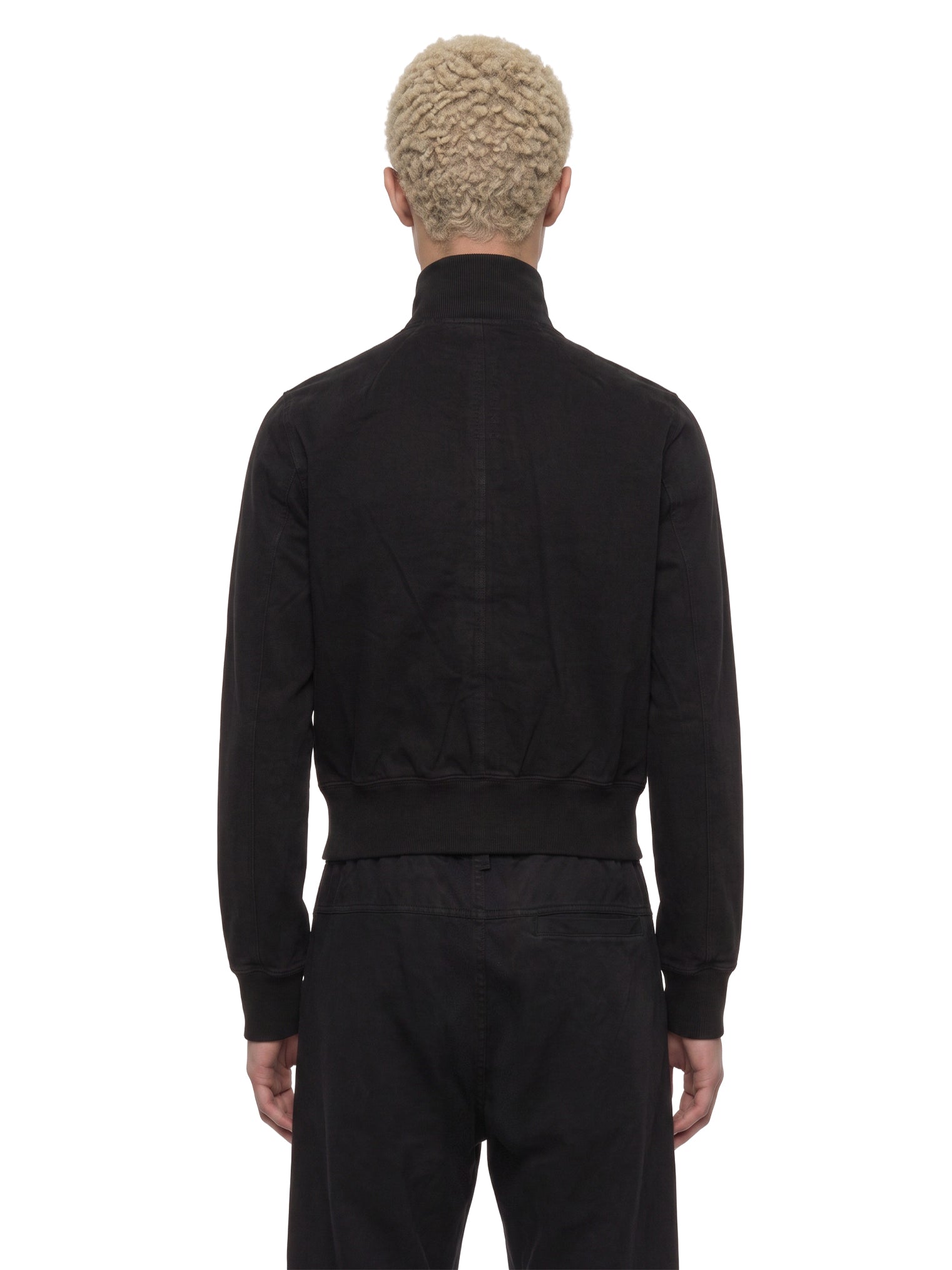 Felpa con zip a maniche lunghe in nero 