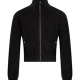 Felpa con zip a maniche lunghe in nero 