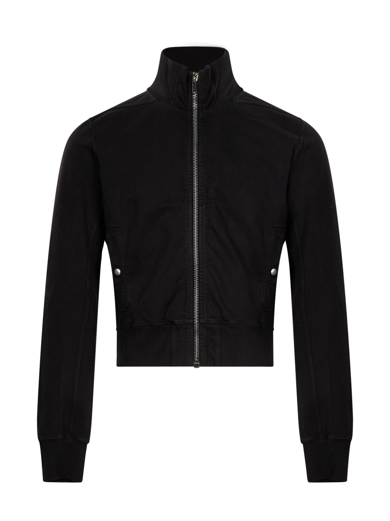 Felpa con zip a maniche lunghe in nero 