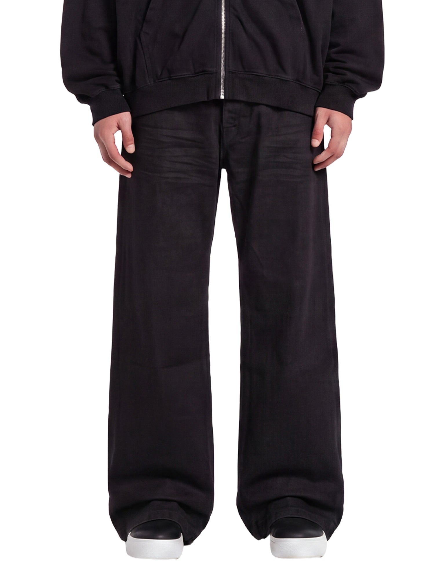 Jeans a gamba larga geth in nero 