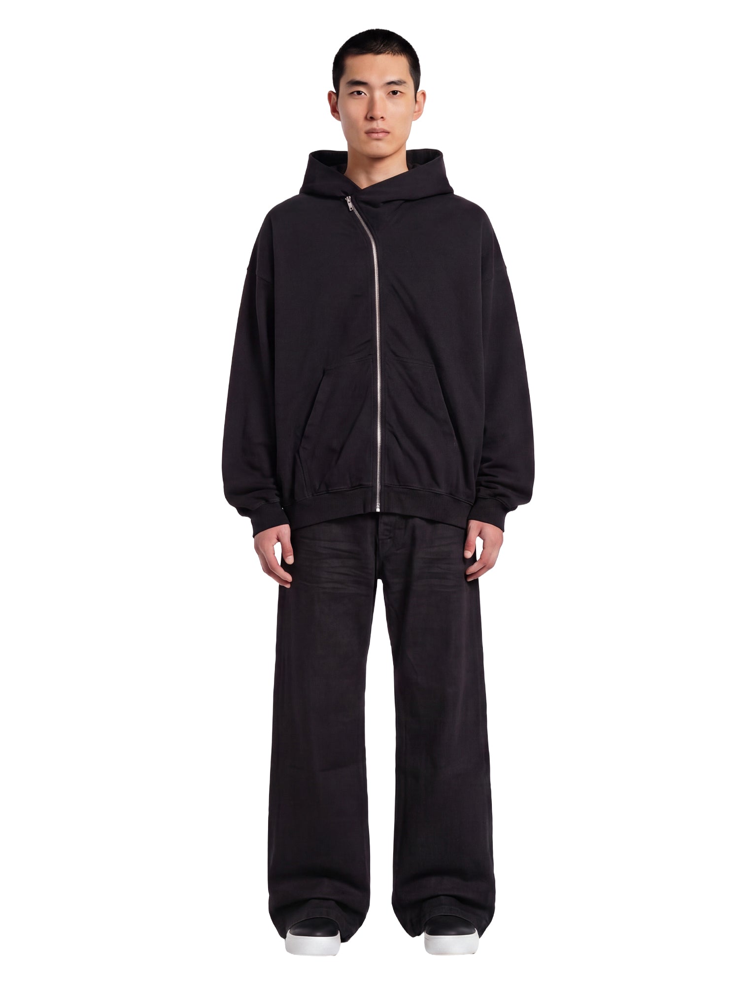 Jeans a gamba larga geth in nero 
