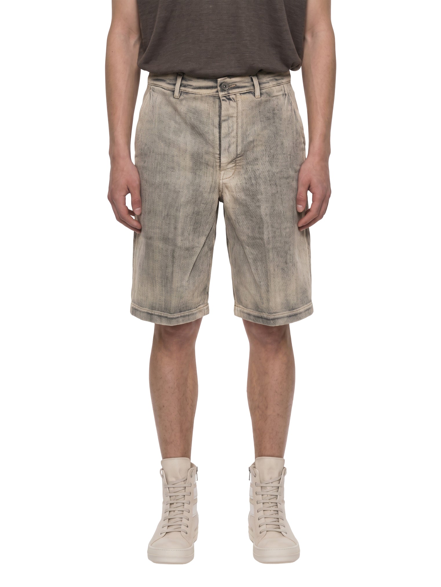 Shorts denim in grigio 