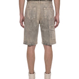 Shorts denim in grigio 