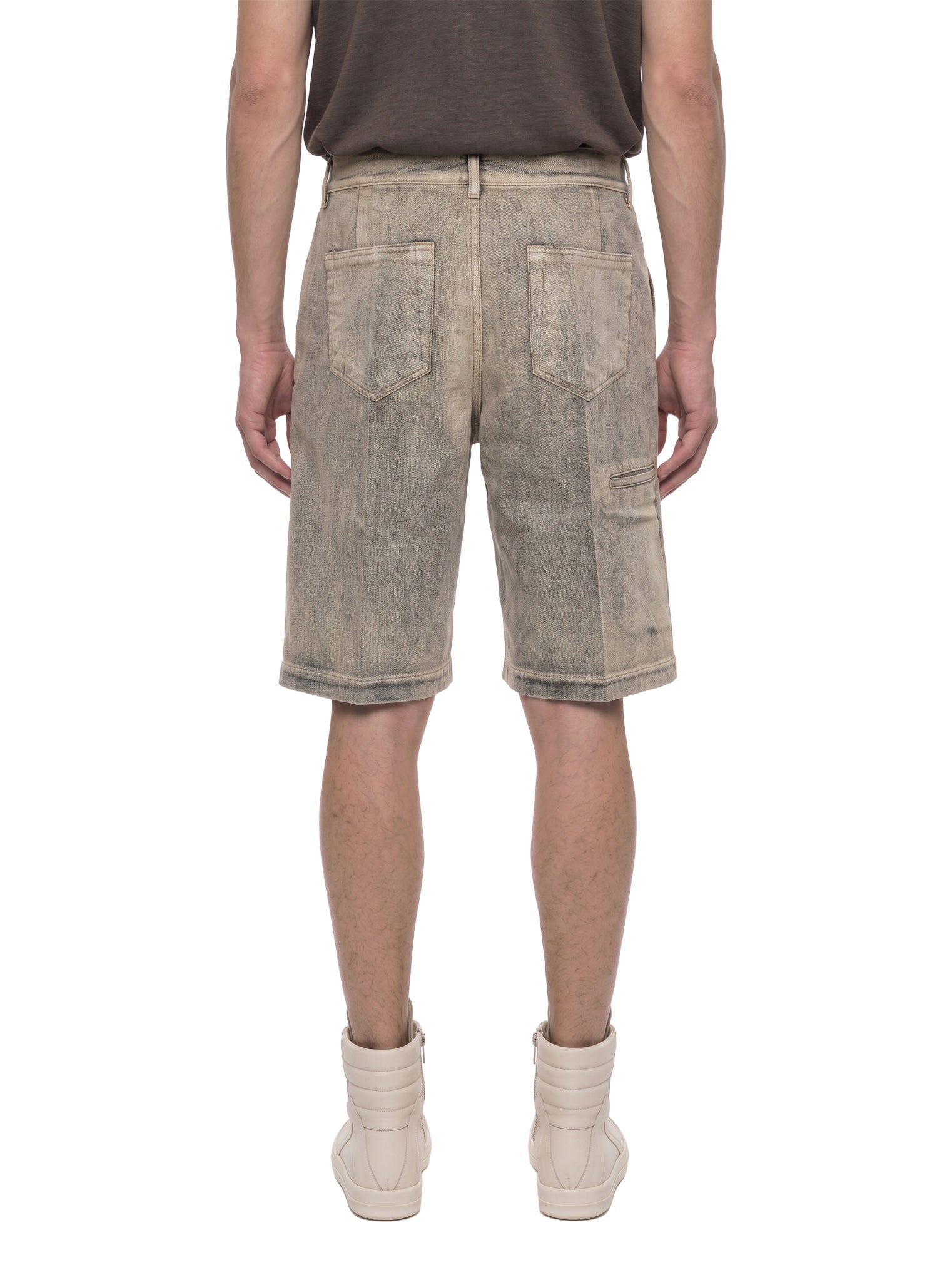 Shorts denim in grigio 