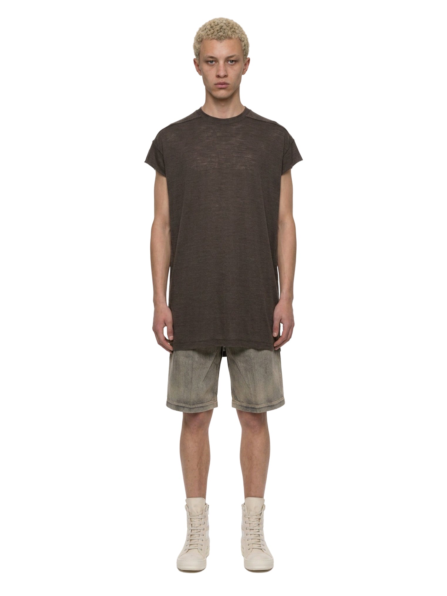Shorts denim in grigio 