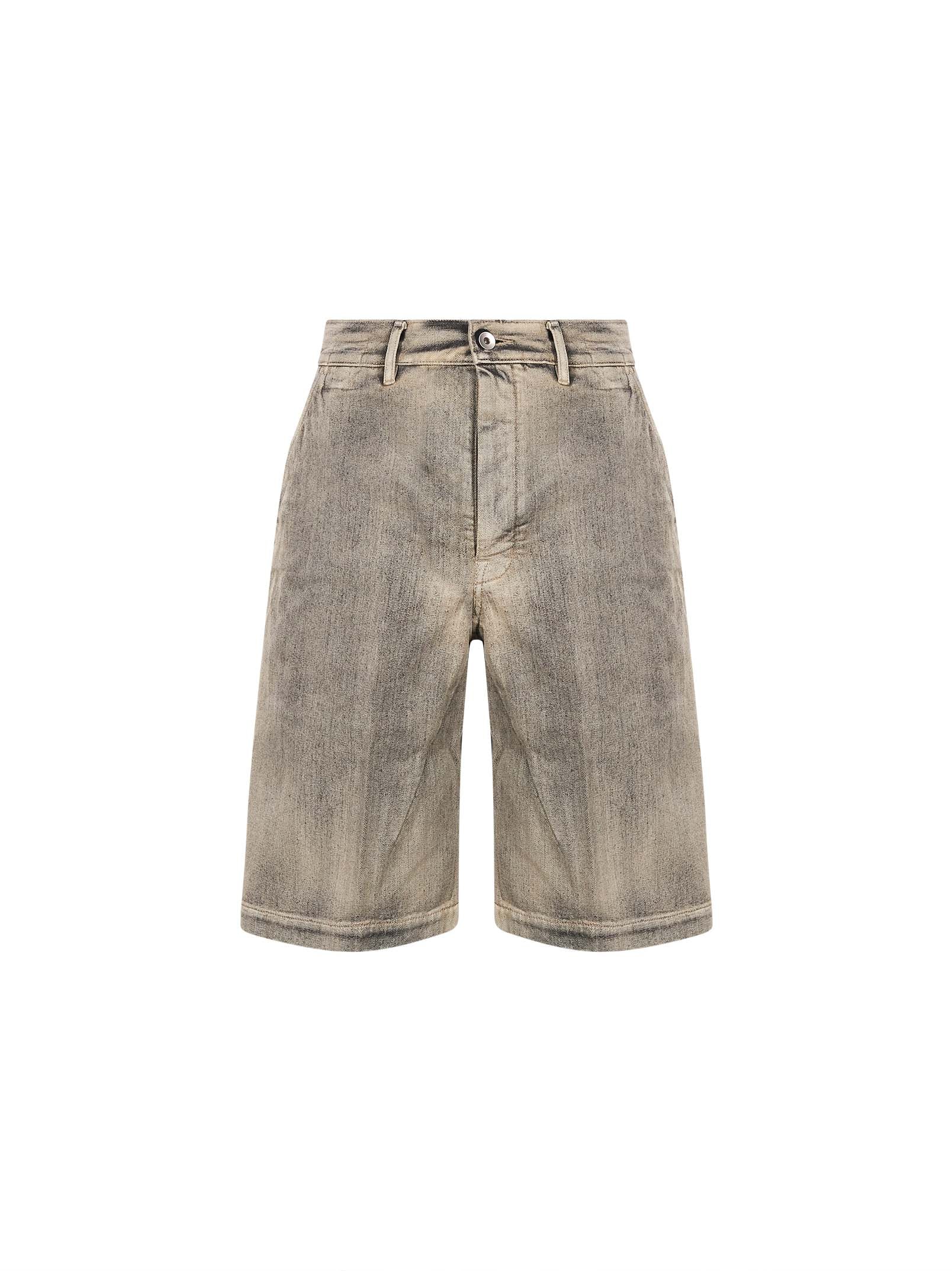 Shorts denim in grigio 