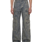 Jeans Cargo double in blu 