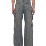 Jeans Cargo double in blu 