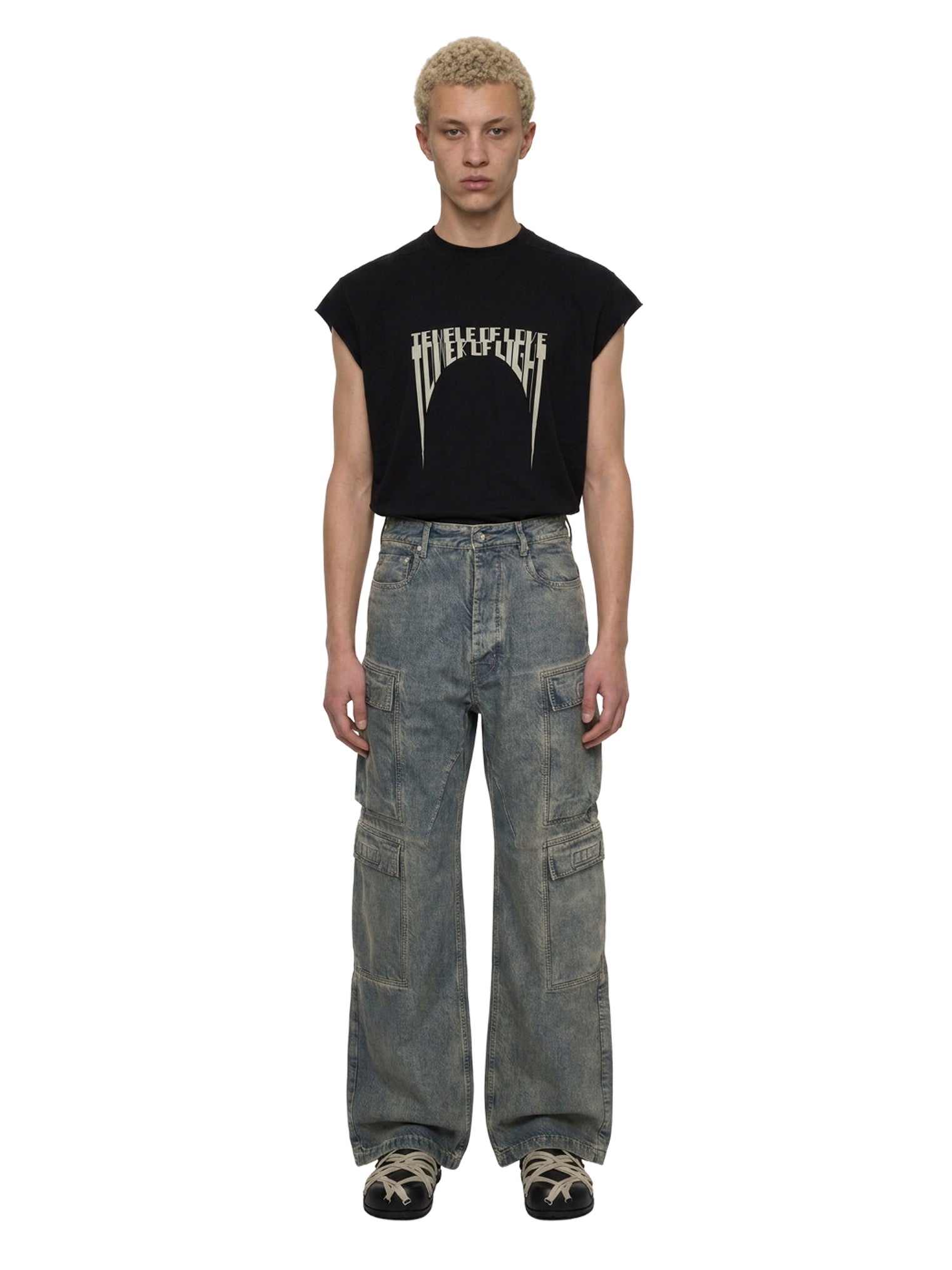 Jeans Cargo double in blu 