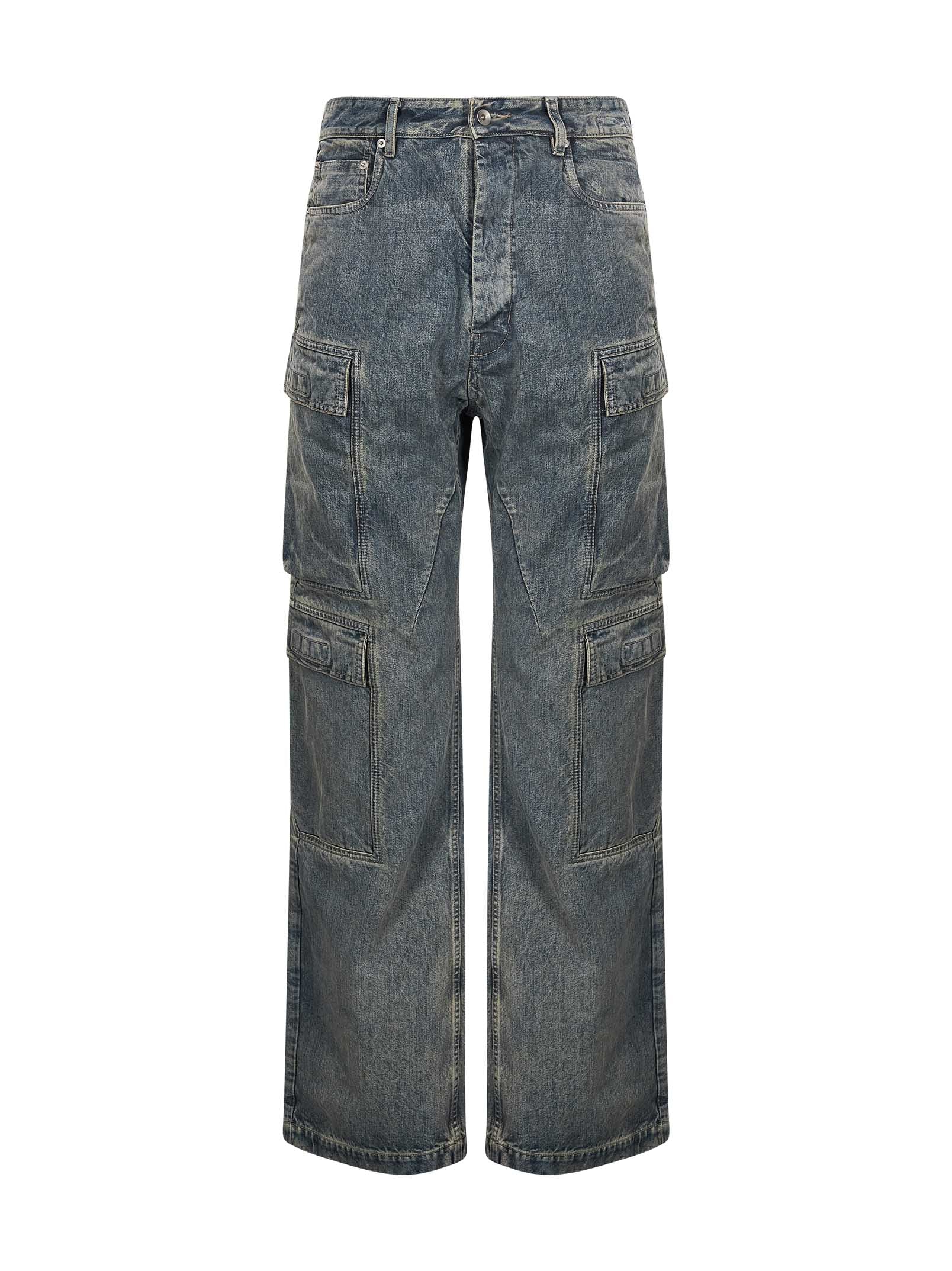Jeans Cargo double in blu 