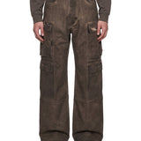 Jeans Cargo double in marrone 