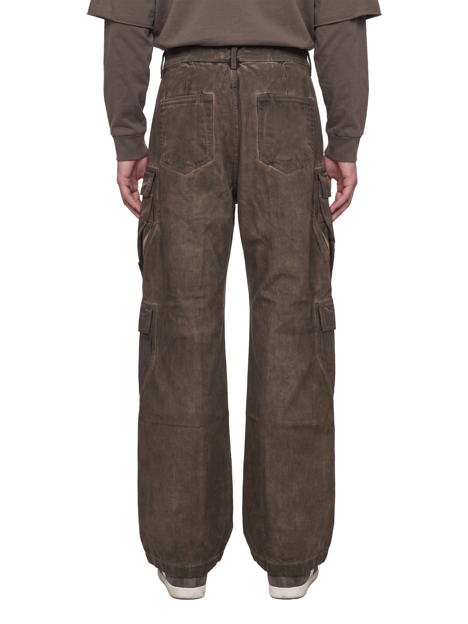 Jeans Cargo double in marrone 