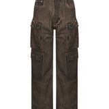 Jeans Cargo double in marrone 