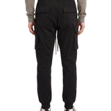 Pantaloni cargo con coulisse mastodon in nero 