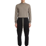 Pantaloni cargo con coulisse mastodon in nero 