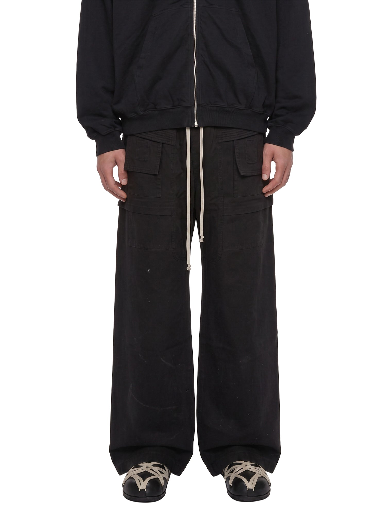 Pantaloni Creatch Wide Cargo in nero 