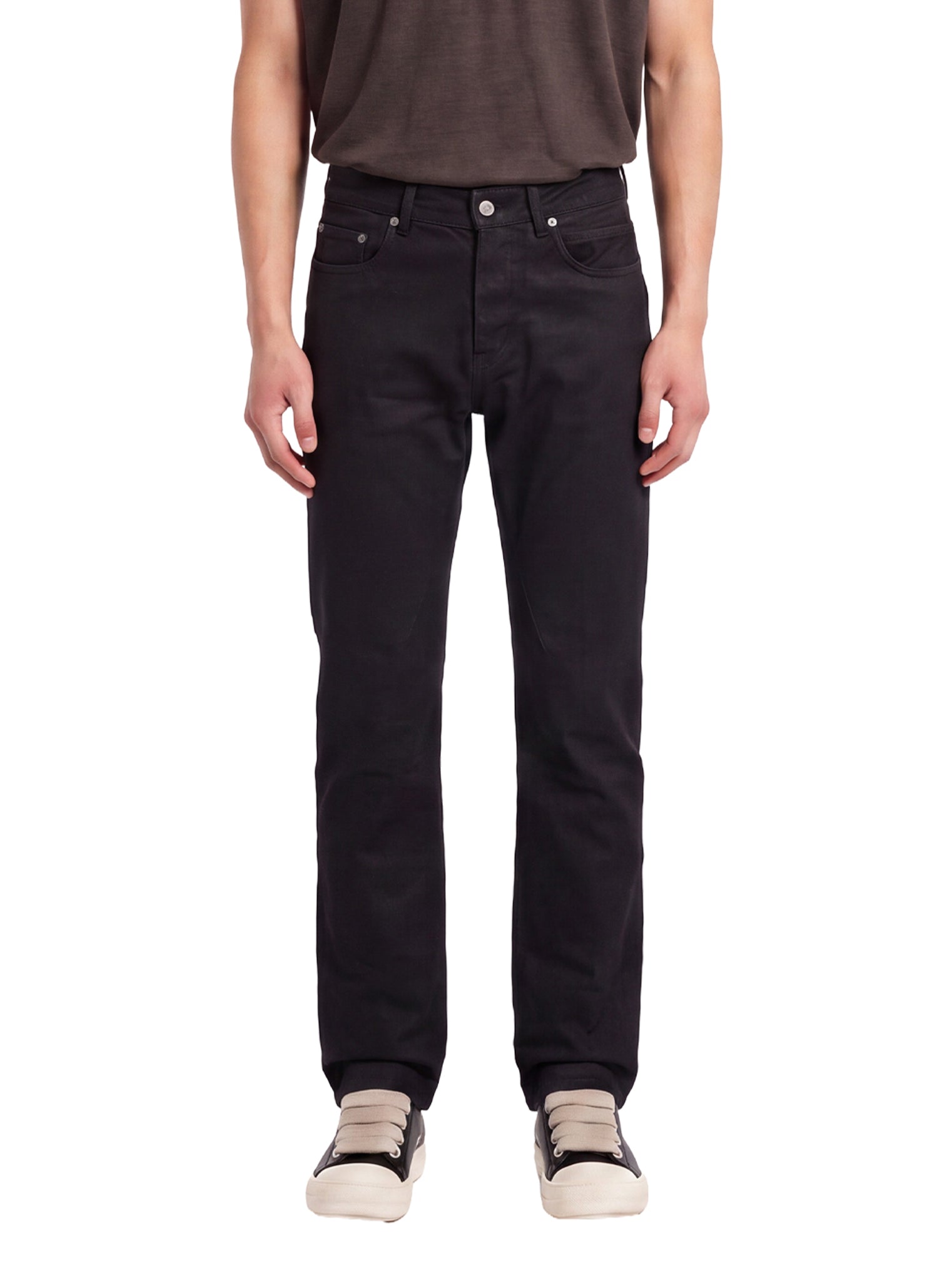 Jeans Fog Cut in nero 
