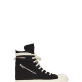 Sneakers alte cargo con tasca in nero 