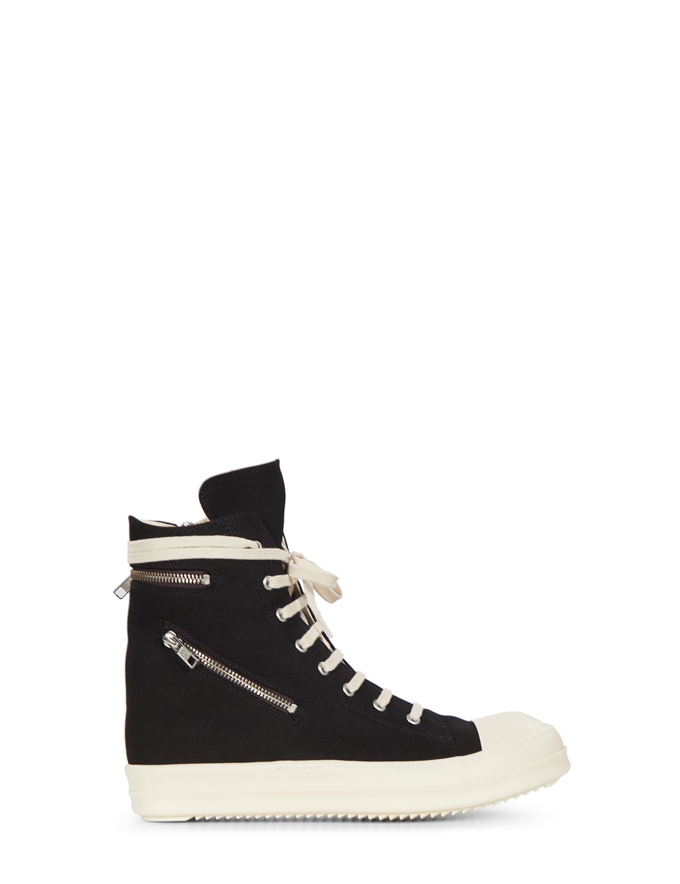 Sneakers alte cargo con tasca in nero 