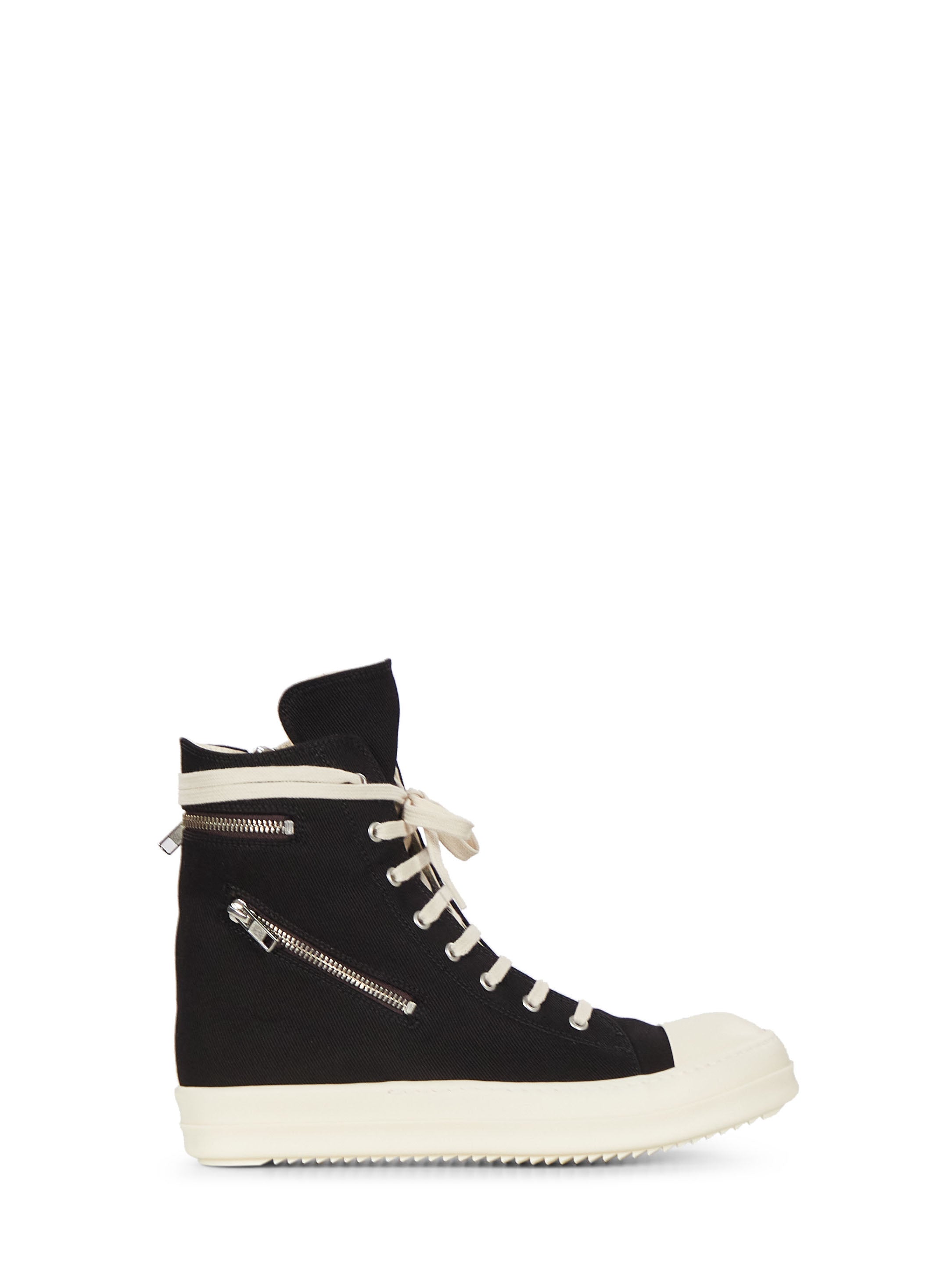 Sneakers alte cargo con tasca in nero 