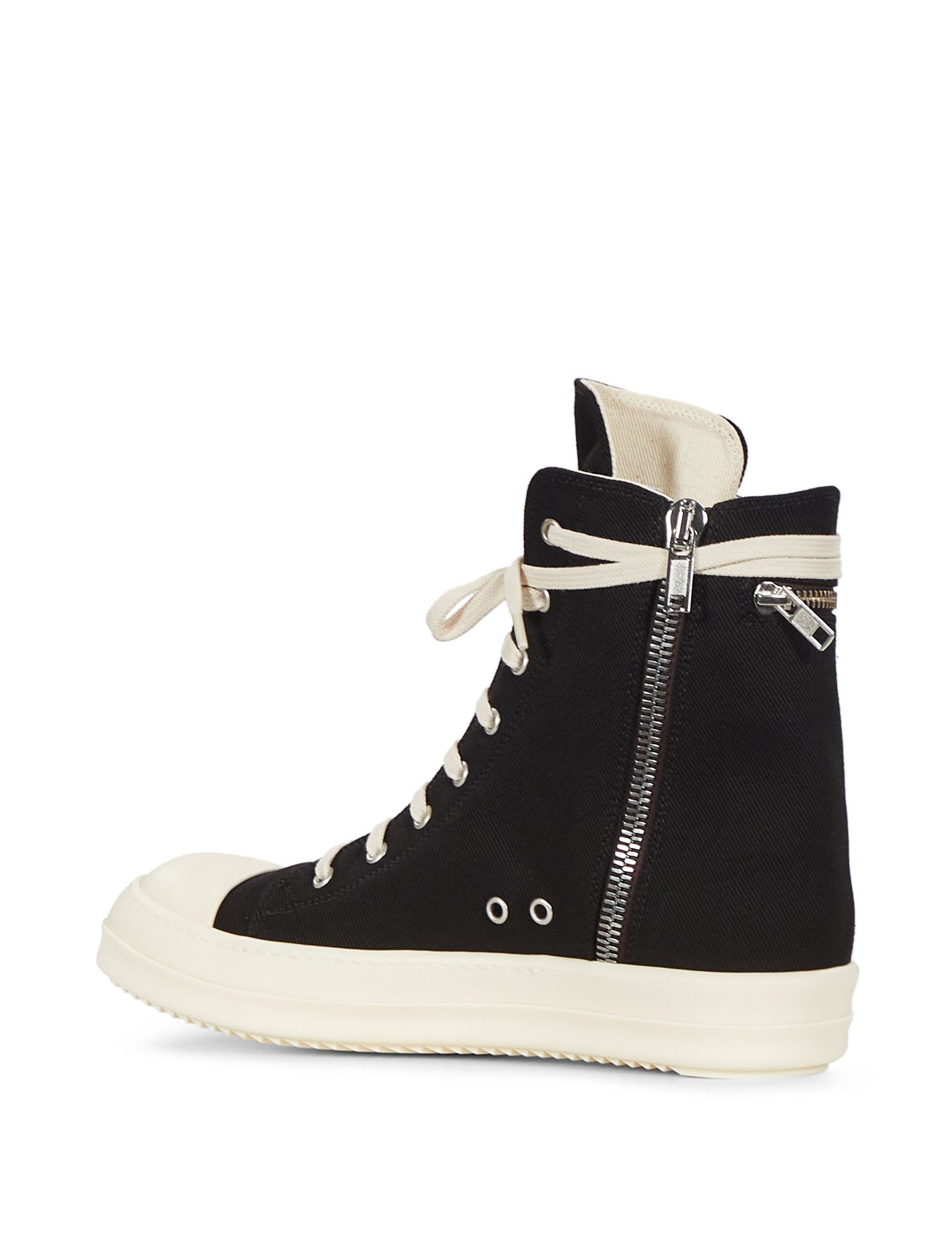 Sneakers alte cargo con tasca in nero 