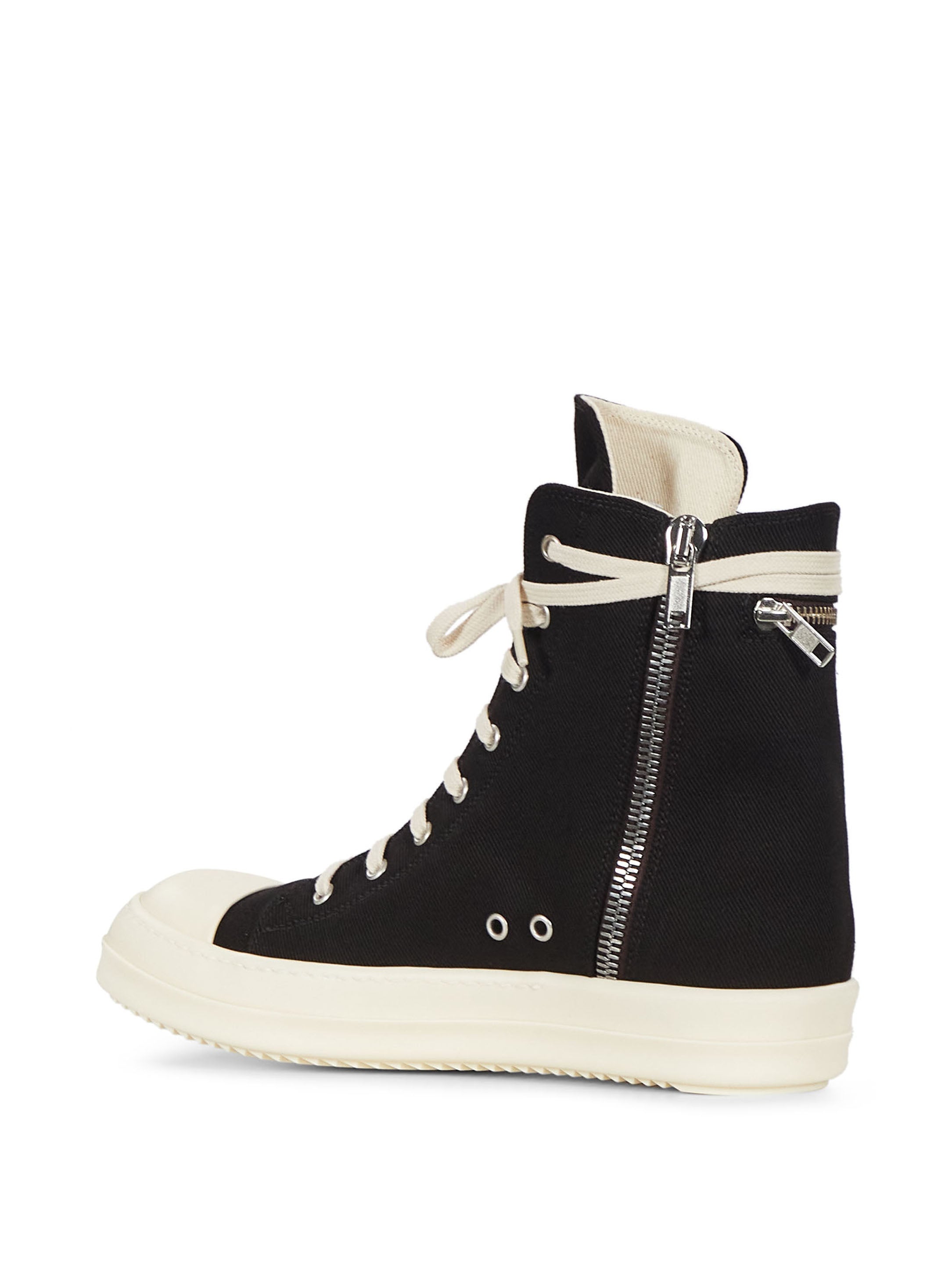 Sneakers alte cargo con tasca in nero 