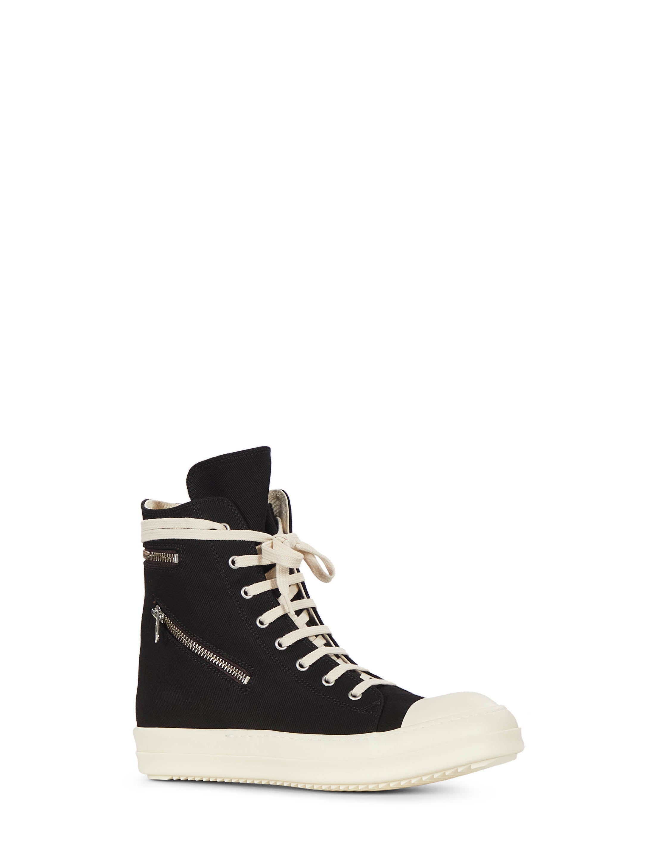 Sneakers alte cargo con tasca in nero 