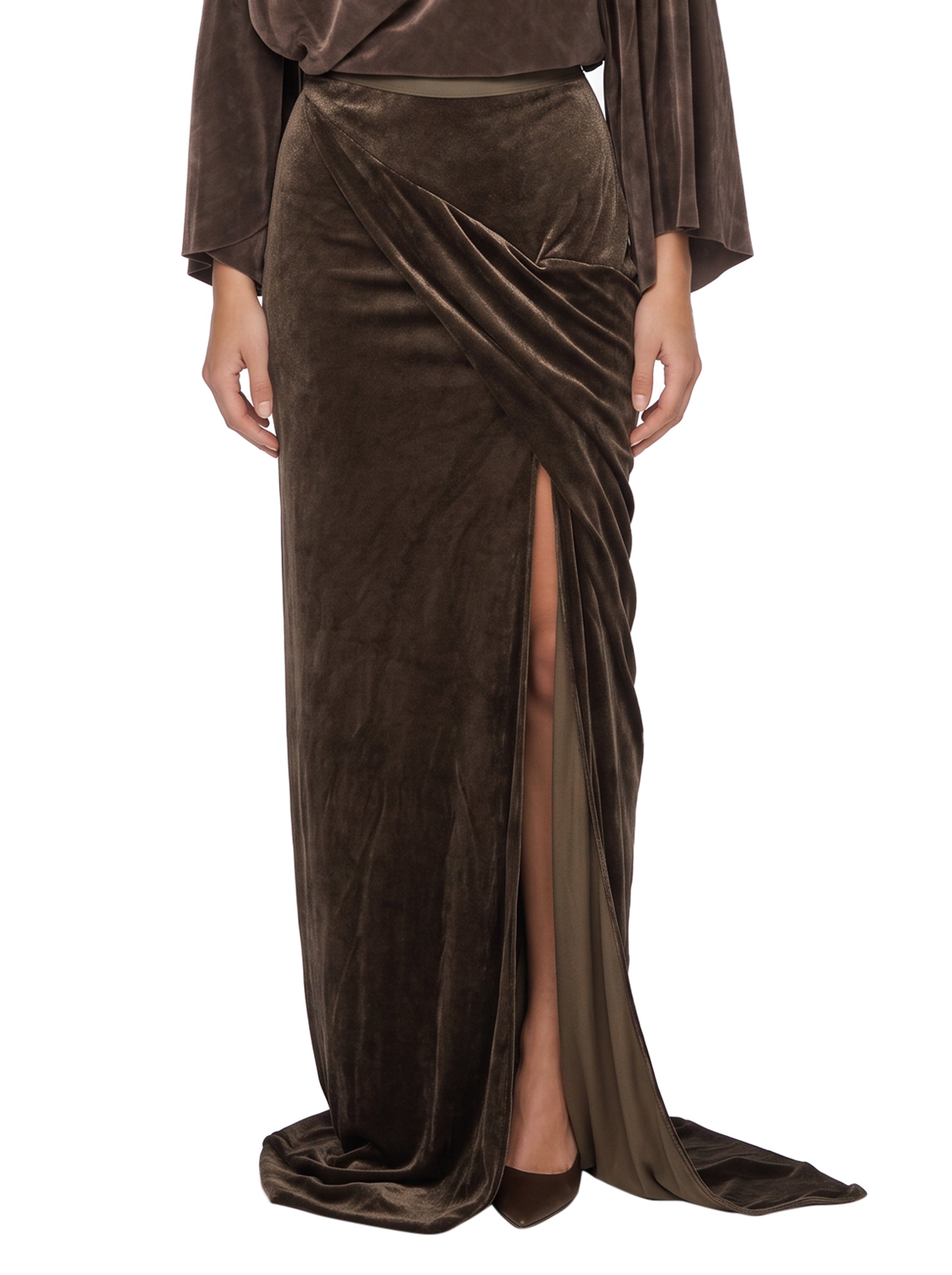 Gonna Shailee in marrone 