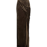 Gonna Shailee in marrone 