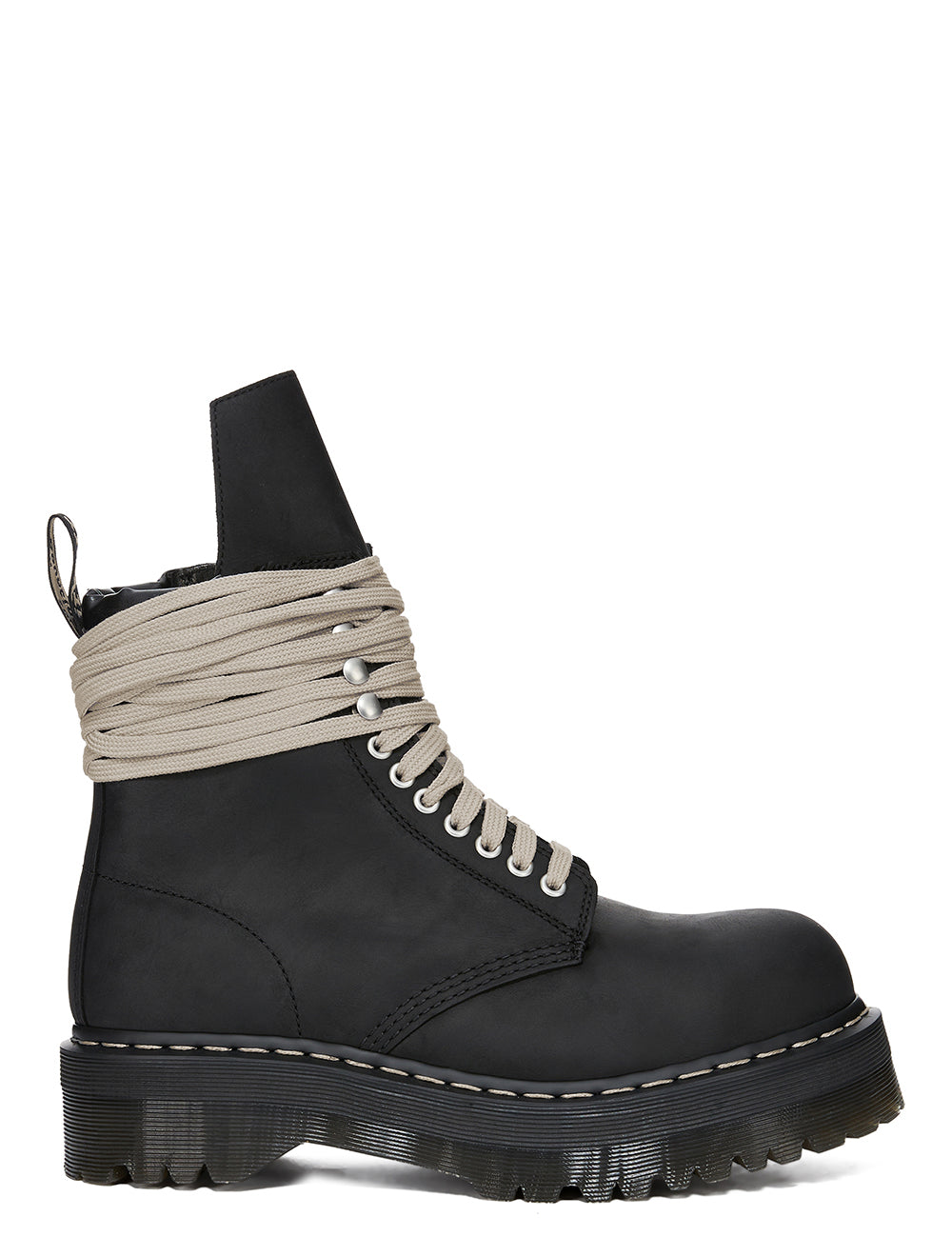 Stivali in pelle Quad sole in nero 