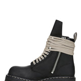 Stivali in pelle Quad sole in nero 