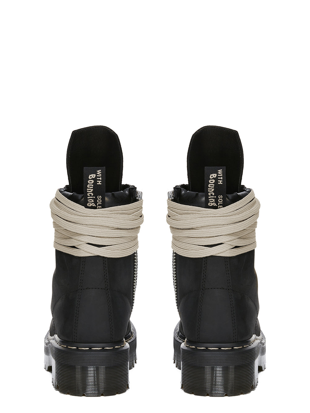Stivali in pelle Quad sole in nero 