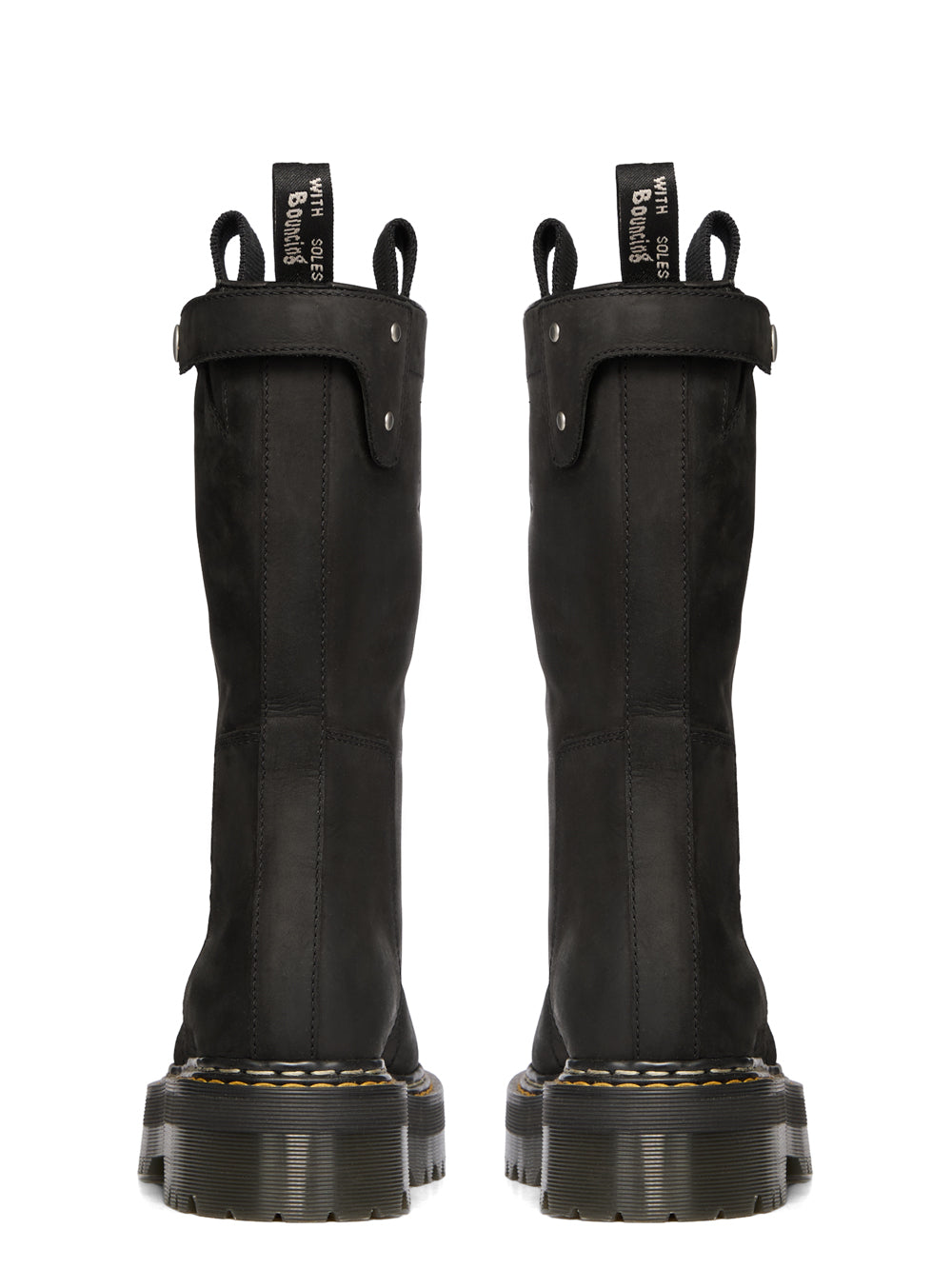 Stivali quad sole in pelle in nero 