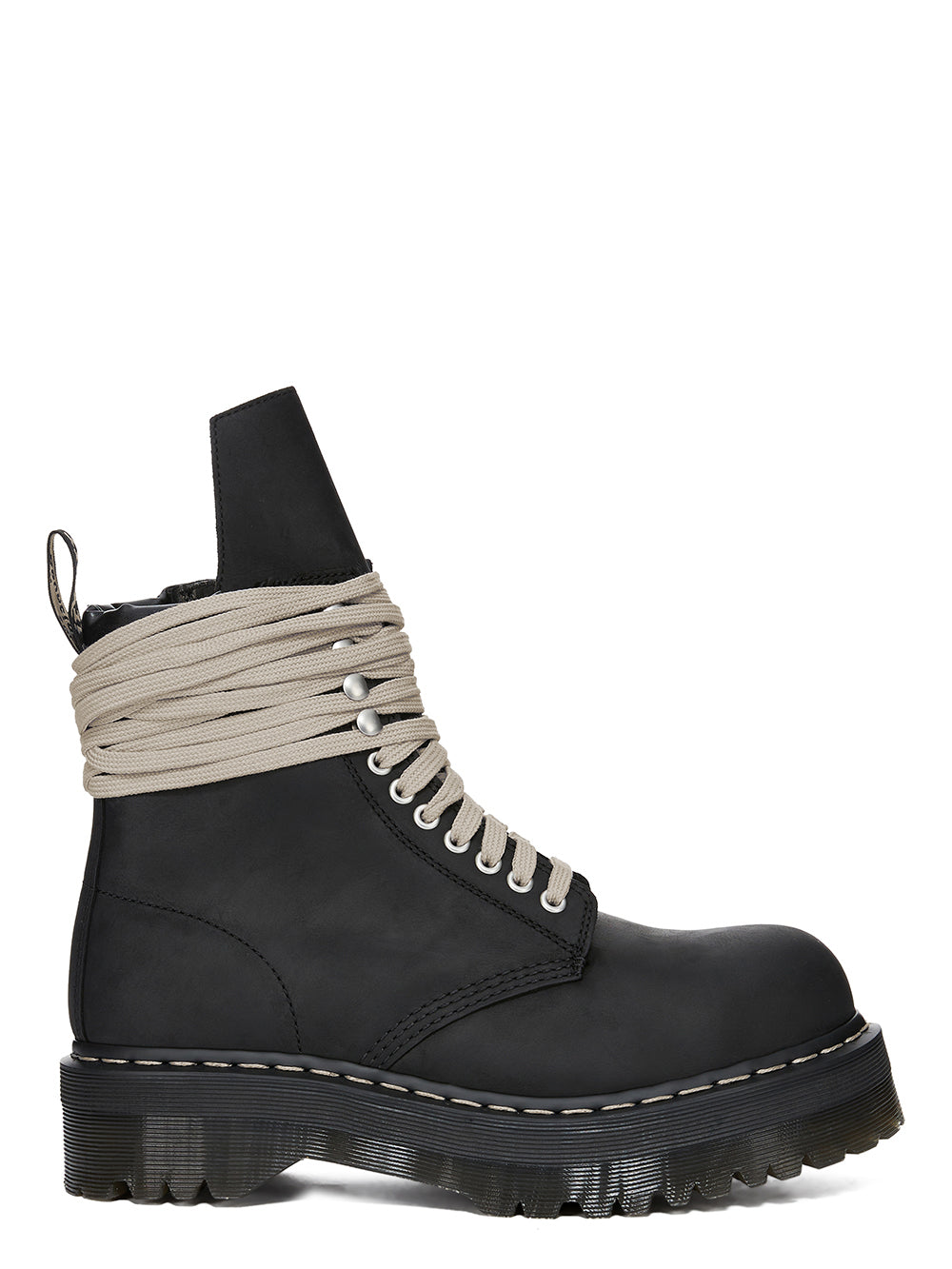 Stivali in pelle Quad sole in nero 