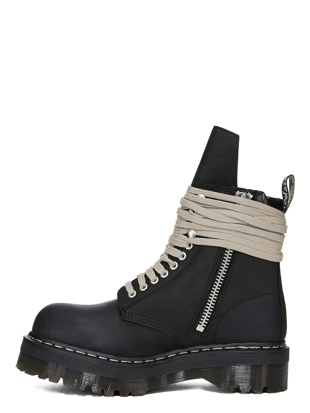 Stivali in pelle Quad sole in nero 