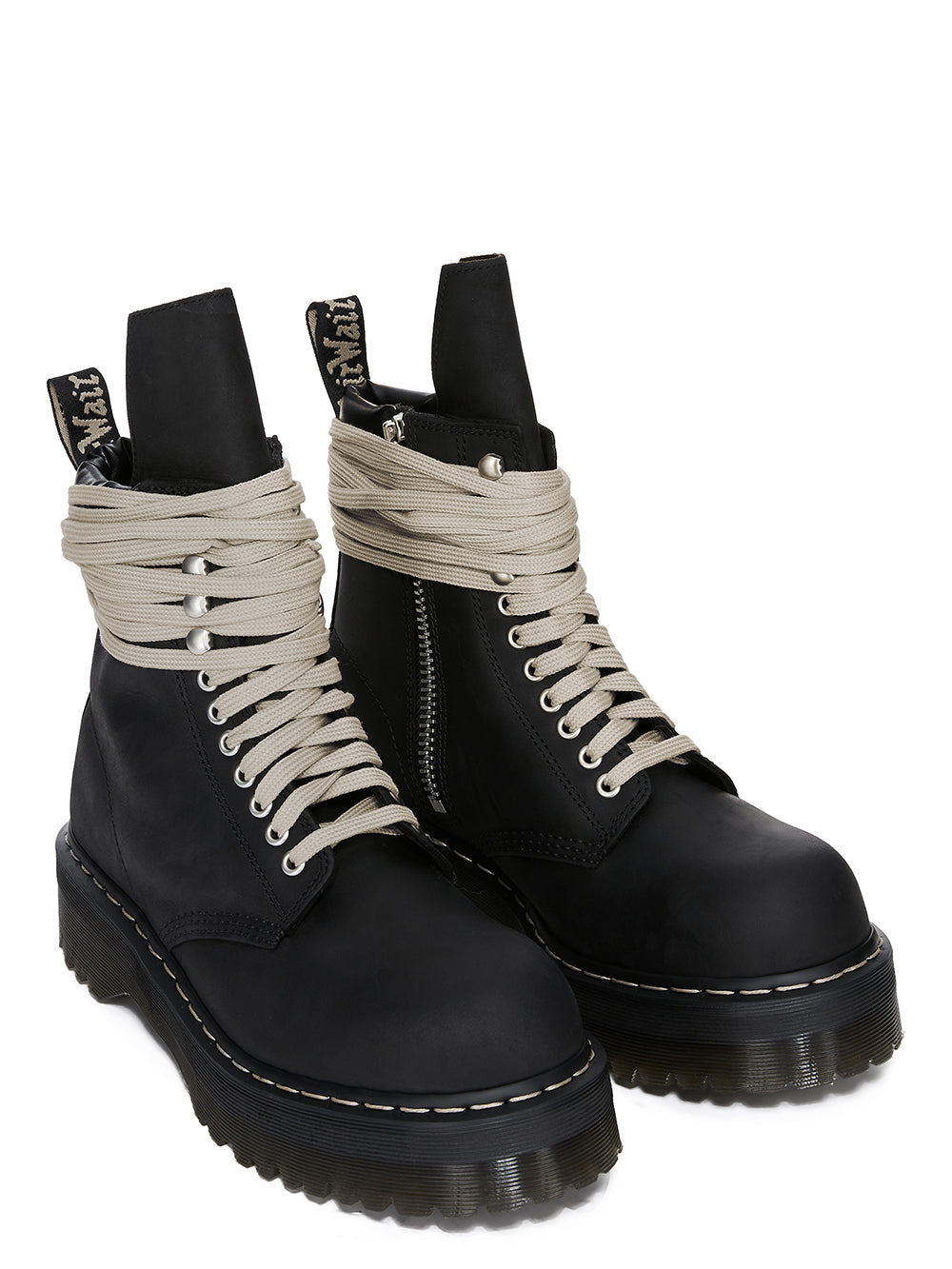 Stivali in pelle Quad sole in nero 
