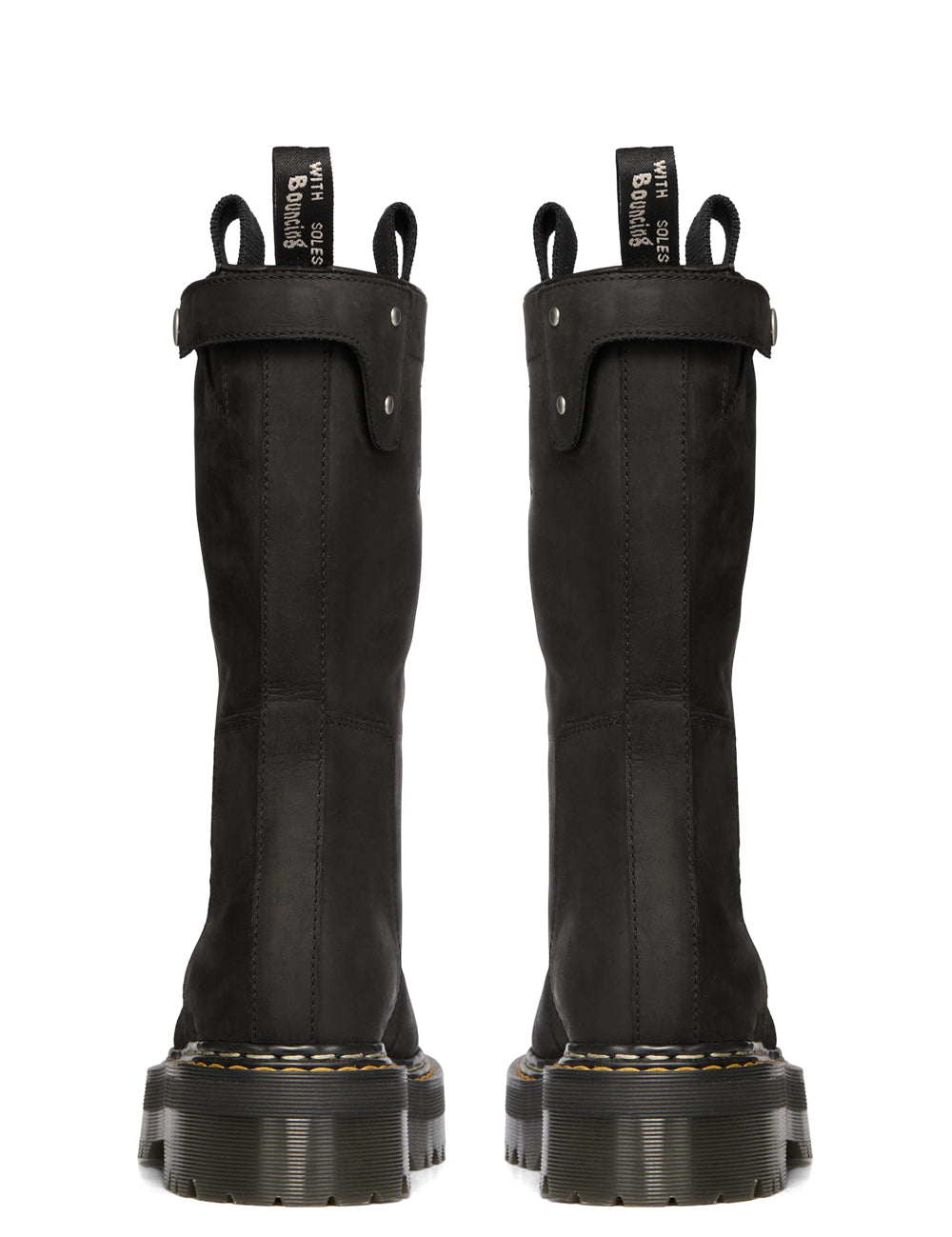 Stivali quad sole in pelle in nero 