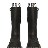 Stivali quad sole in pelle in nero 
