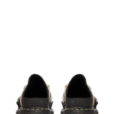 Mules Megalace in pelle in nero 