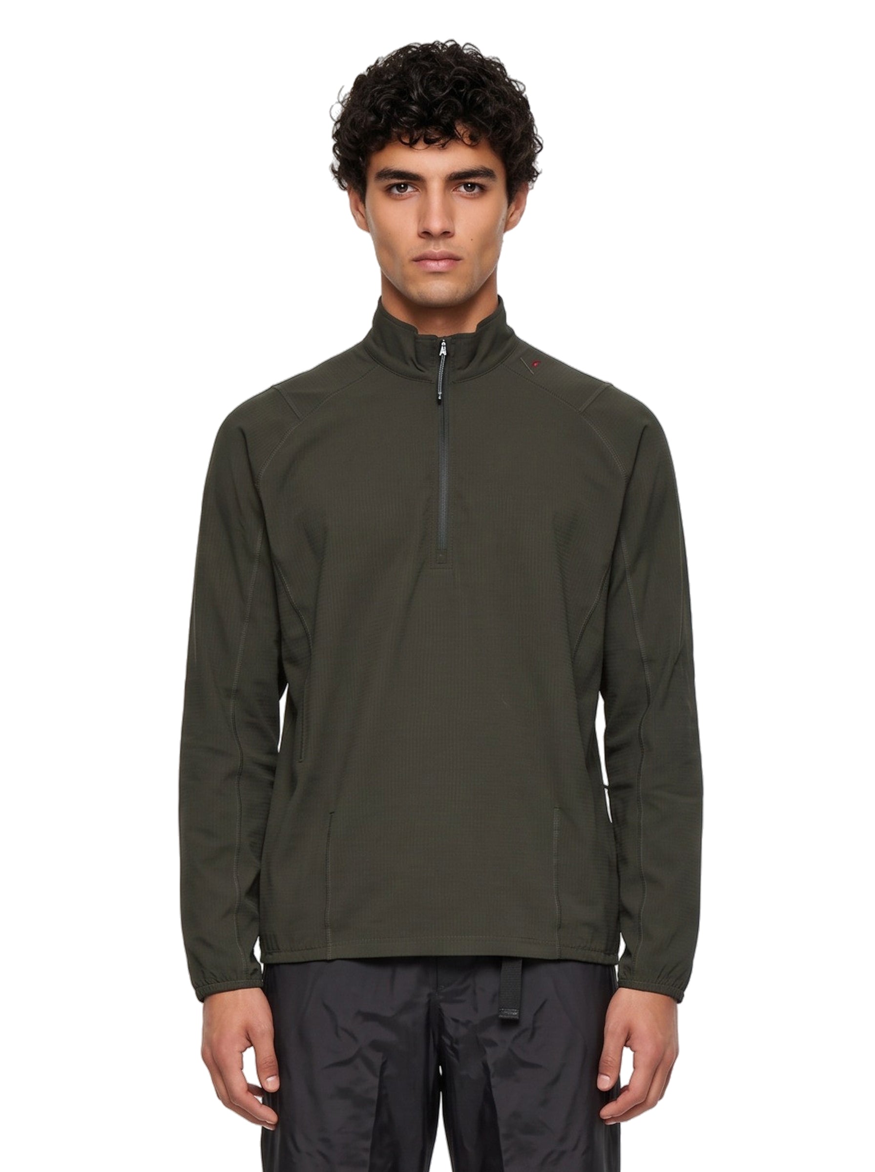 Pile termico Kimo mezza zip in verde 