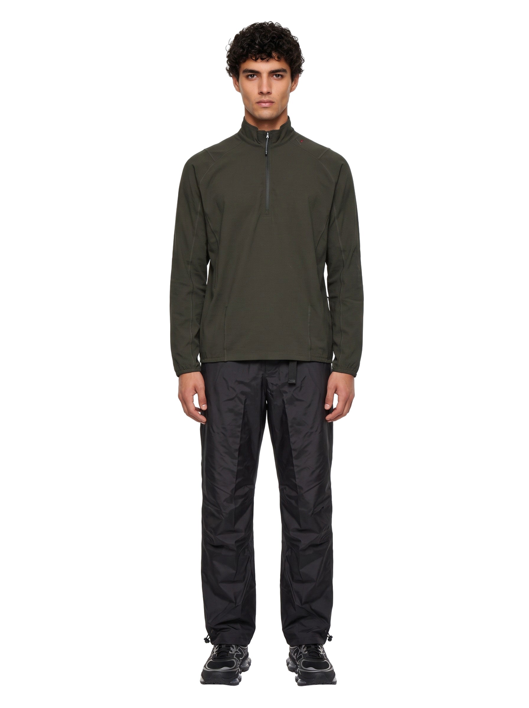 Pile termico Kimo mezza zip in verde 