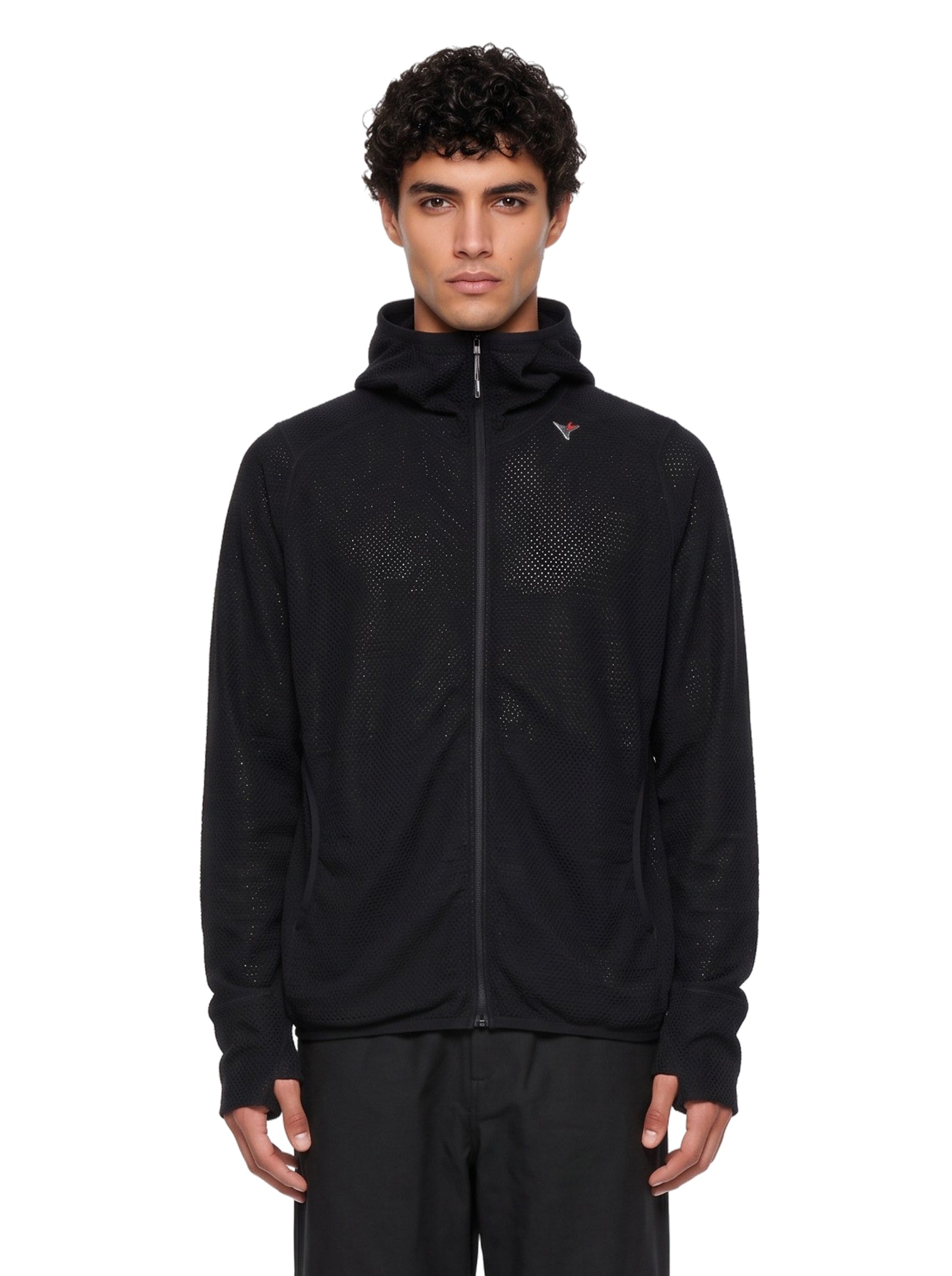 Felpa termica Awi con zip e in nero 