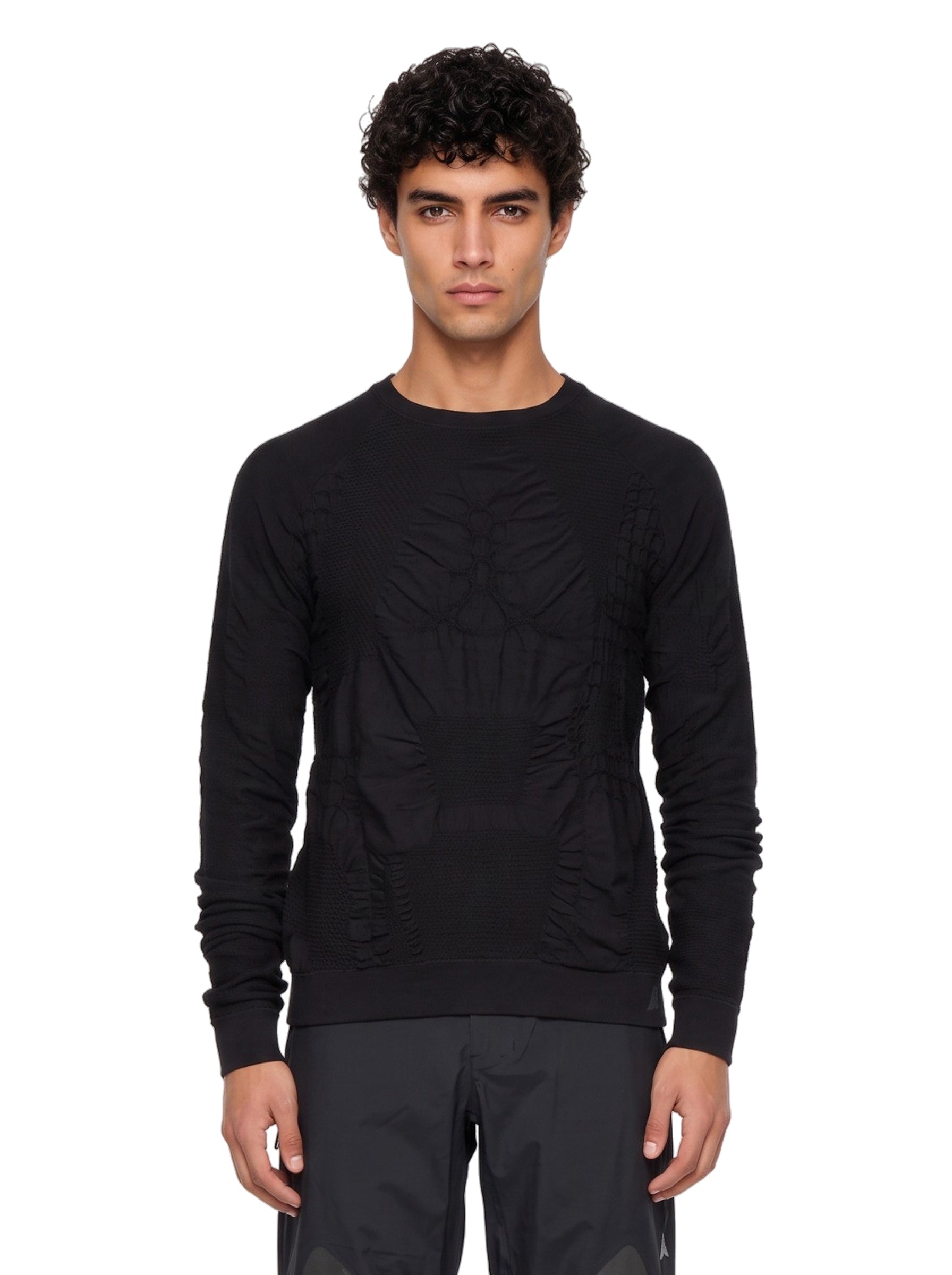 Maglia Wama merino 3D in nero 
