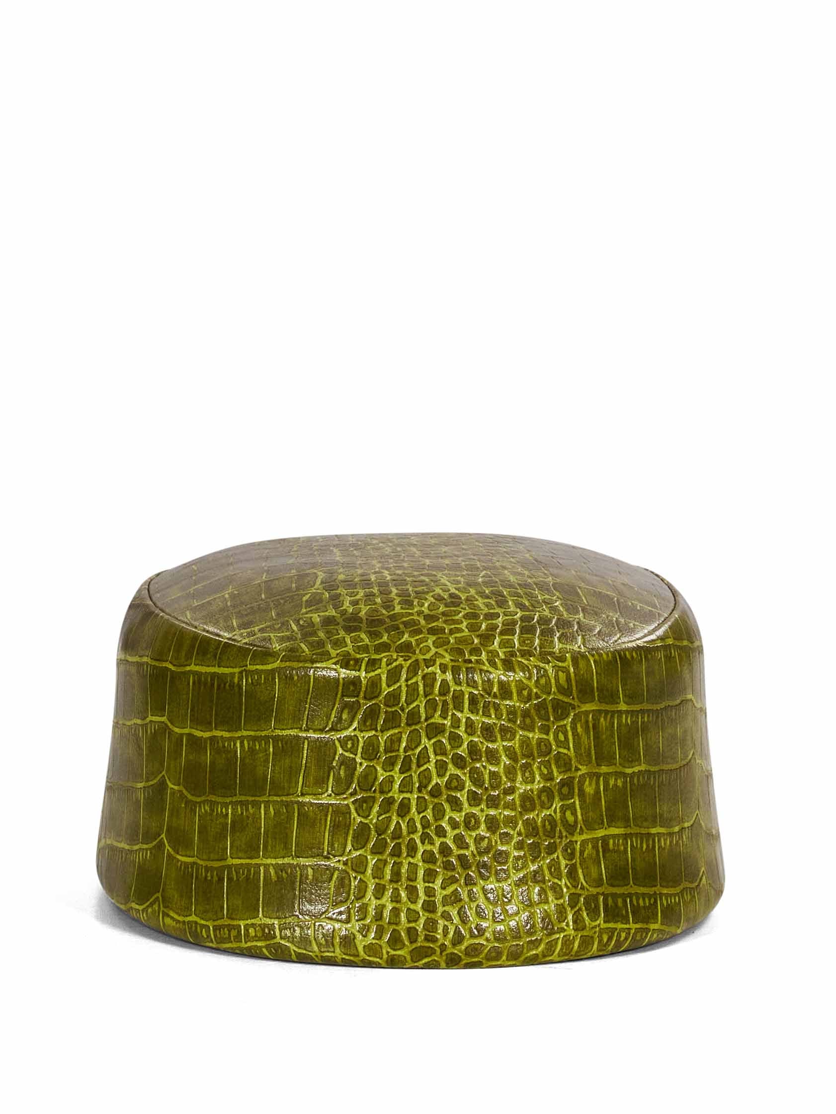 Cappello Croco Pillbox in verde 