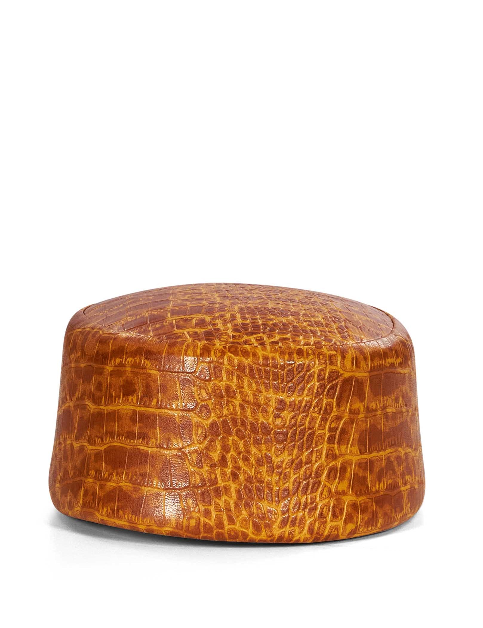 Cappello Croco Pillbox in marrone 