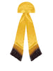Foulard satinato con frange in giallo