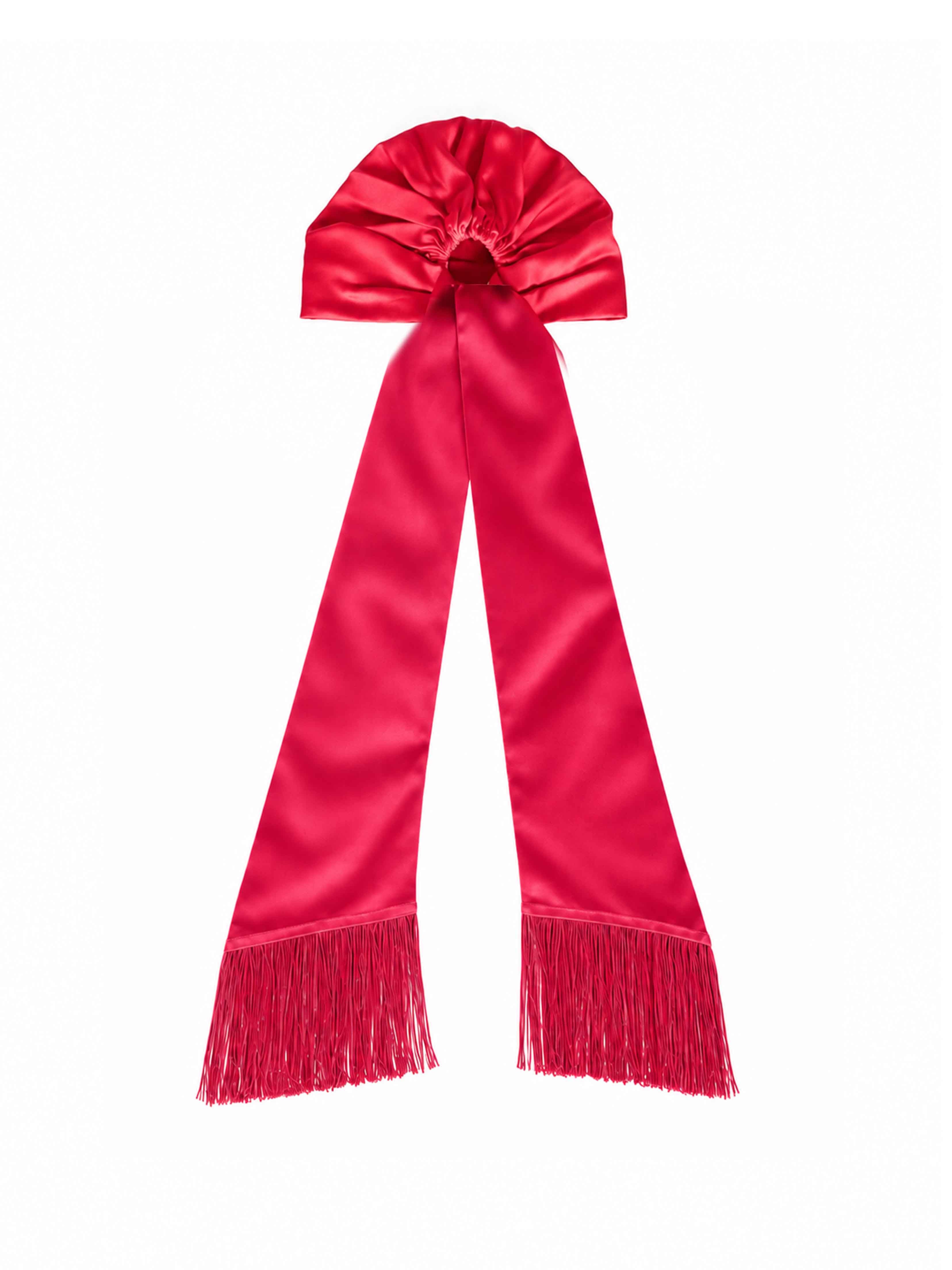 Foulard satinato in rosso 