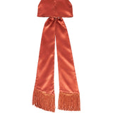 Foulard satinato in marrone 